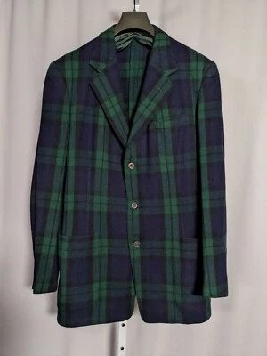 Reloj McGregor Negro Vintage Años 60 Tartán Franela Cuadros Chaqueta EE. UU. 40L Foto 1 de 4