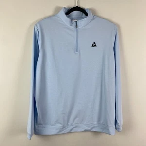 Peter Millar Perth Rayas de Azúcar Rendimiento 1/4 Cremallera Para Hombre XXL Azul Bordado - Imagen 1 de 11