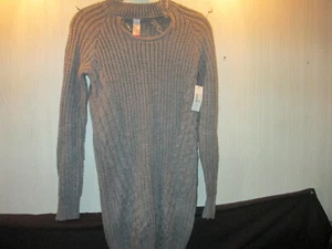 Damen NO BOUNDARIES Langarm Pullover Long Pullover Gr. XS Neu mit Etikett grau - Bild 1 von 4