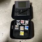 Nintendo DS Lite Hand Held Game Console With Case and 7 Games Plus Extra Stylus