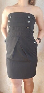 Bandeau Kleid Schwarz Eng Schick Amisu Gr 36 - Bild 1 von 4