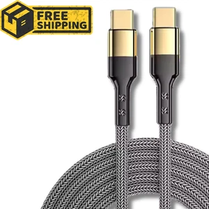 100W USB C to USB C Ultra Fast Charging Cable USB3.1 Type-C Data Transfer Lead - Picture 1 of 24
