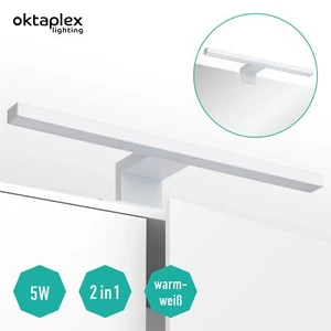 B-Ware Spiegelleuchte LED Bad 230V Weiß Badlampe Schminklicht Leuchte Warmweiß - Bild 1 von 8