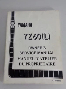 Manual De Taller / Manual De Mantenimiento Yamaha YZ 60 L Dirt Bike De 07/1983 - Imagen 1 de 2