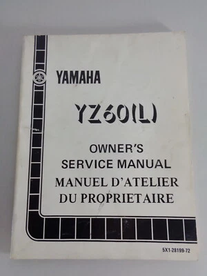 Manual De Taller / Manual De Mantenimiento Yamaha YZ 60 L Dirt Bike De 07/1983 - Imagen 1 de 2
