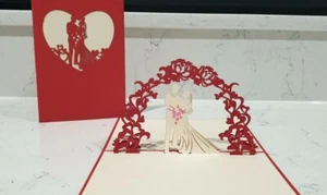 3D Pop Up Karte.(VALENTINSTAG, Verlobung, Jahrestag, Hochzeit oder jemand in der Liebe. - Bild 1 von 4