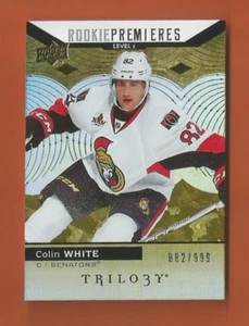 2017-18 UD TRILOGY ROOKIE PREMIERES COLIN WHITE #d 882/999 OTTAWA SENATORS - Foto 1 di 1