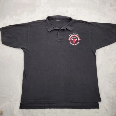 Camisa Polo Chicago Bulls Hombre Extra Grande Equipo Baloncesto Golf Años 90 Campeón Adulto XL Foto 1 de 4