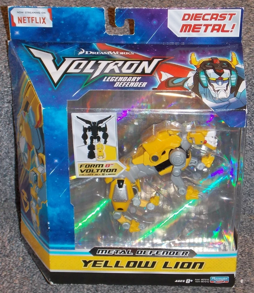 Tas040788 - 2017 Playmates Toys Voltron Legendary Defender Metal Yellow Lion