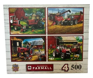 Master Pieces Jigsaw Puzzles Farming Barn McCormick Farmall Tractors 500 Piece - Picture 1 of 8