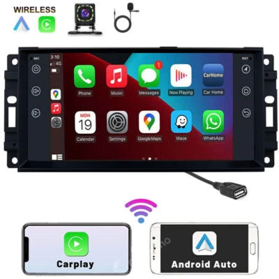 Para Mitsubishi Raider 2008 2009 Coche Estéreo Apple CarPlay Android 13 Radio Navegación Foto 1 de 4