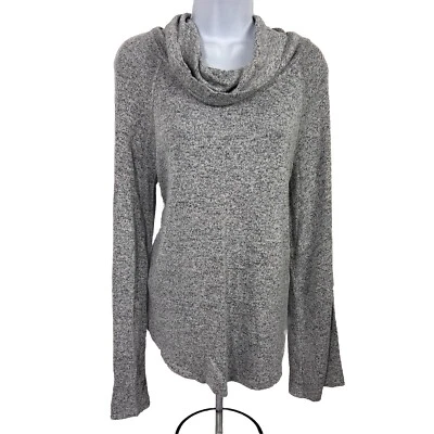 Gilligan & O'Malley Sleeping Shirt Womens Medium Cowl Neck Lightweight Knit Gray - Image 1 of 4