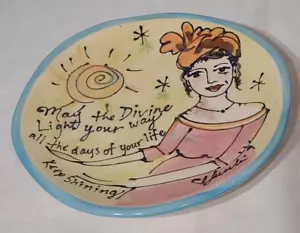 COLLECTIBLE PLATE Julia Junkin Plate Divine Light Keep Shining RARE - Photo 1/5