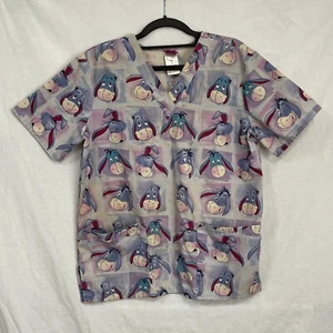 Disney Damen lila rosa blau Eeyore Scrubs Top Größe Small - Bild 1 von 15