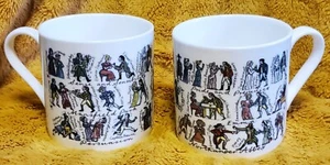 Mclaggan Smith Kings And Queen Of England 1066 Mugs* Set of 2 - Picture 1 of 5