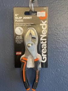 GreatNeck 6" Slip Joint Pliers-Drop Forged Heat Treated Steel-Milled Jaws - Picture 1 of 2