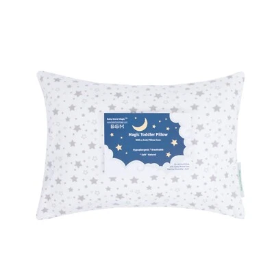Almohada para niños pequeños con adorable funda de almohada - suave, natural e hipoalergénica - 13x18 Foto 1 de 4