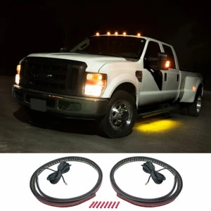 Kit de iluminación de cortesía para estribero amarillo LEDGlow 2 piezas de 70" para camiones de doble cabina - Imagen 1 de 3