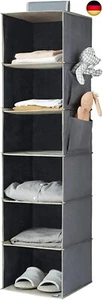Ersozrin Hängeregal Hängesystem Kleiderschrank Schrank Organizer 6 Fächer mit 2 - Bild 1 von 6