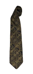 Valentino Cravatte Men Gold & Gray Hand made Silk Italy Tie - Picture 1 of 6