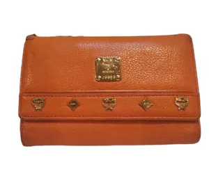 MCM Leather Wallet - Orange - Picture 1 of 12