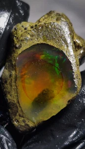 57 kt natürlicher äthiopischer Opal grobes Exemplar AA+ "Farbspiel" ausgezeichnete Edelsteine - Bild 1 von 6