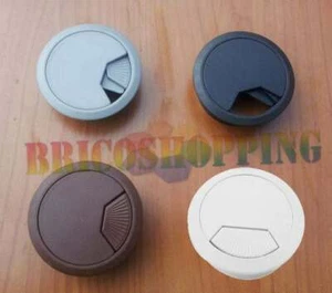 PASSACAVO SCRIVANIA TAPPO PASSACAVI TAVOLO mm 60 GRIGIO NERO MARRONE BIANCO - Foto 1 di 1