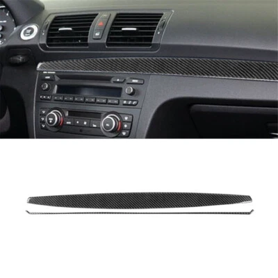 2Pcs For BMW 1 Series E82 E88 2008-13 Carbon Fiber Interior Main Dash Cover Trim - image 1 of 4
