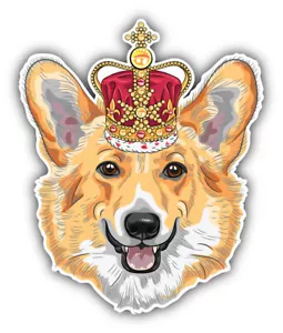 "Pembroke walisischer Corgi Hundekopf Auto Stoßstange Aufkleber Aufkleber - ""GRÖSSEN""" - Bild 1 von 1