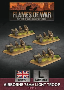 Flames of War: Airborne 75mm Light Troop (x4 Plastic) - Picture 1 of 1