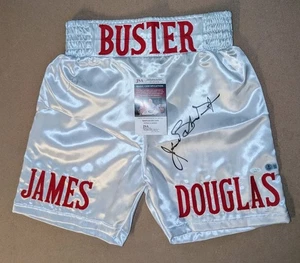 Buster Douglas Boxing Shorts W/Autograph (JSA COA)(Beckett COA) - Picture 1 of 8
