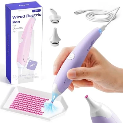  Проводная электрическая алмазная ручка для рисования (используется подключаемым модулем), электронный маляр для фиолетового - Изображение 1 из 4