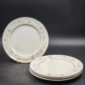 4 English Garden Speiseteller Platinrand 1221 Fine China of Japan Vintage - Bild 1 von 15