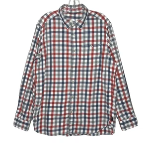 The North Face Shirt Mens L White Red Blue Plaid Button Up Lightweight Outdoor - Picture 1 of 21