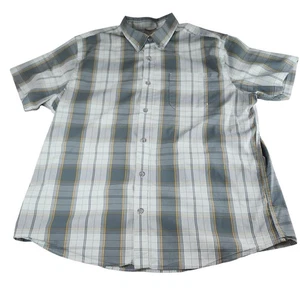 Camisa Eddie Bauer Exterior Hombres XL Azul Amarillo A Cuadros Ventilada Elastizada Senderismo Pesca - Imagen 1 de 8
