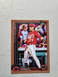 2025 Topps Series 2 Gold Border #525 TJ Friedl Cincinnati Reds /2025 NM - Picture 1 of 2