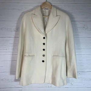 Accento by Marzotto Wollmischung Elfenbein Damengröße 6 Blazer Hergestellt in Italien - Bild 1 von 11