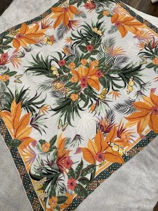 Roeckl München 1839 Schal Seide Baumwolle Tropical Floral Print - Bild 1 von 11