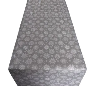 Silver Grey Christmas Snowflake Table Runner 100-250cm Lightweight - Picture 1 of 3