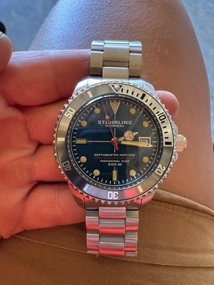 Reloj de buceo Stuhrling 883H Depthmaster suizo automático 42 mm para hombre Foto 1 de 4