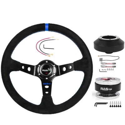 14IN Steering Wheel+Quick Release+Hub Adapter For Nissan 350Z 370Z G35 G37 141H - Image 1 of 4