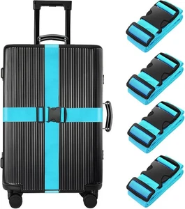 6x Suitcase Belts Luggage Straps Extra Strong Safety Travel Baggage Adjustable - Picture 1 of 10