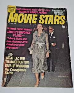 Vtg. February 1971 Movie Stars Magazine - Jackie Kennedy Onassis Cover - Imagen 1 de 4