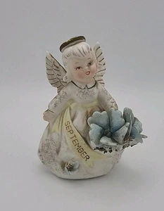 Figura Ángel Niña Cumpleaños Lefton Septiembre Años 50 De Colección 3332 - Imagen 1 de 9