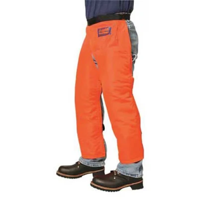Deltaplus Chainsaw Chaps, Orange, Nylon, 24 in to 50 in Waist Size, 39 in Length - Image 1 of 4