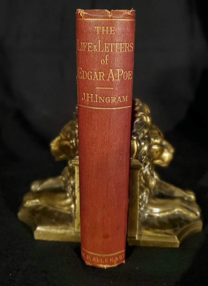 1886 ~  Edgar Allan Poe His Life Letters & Opinions Fine Bindings First Edition - Image 1 of 4
