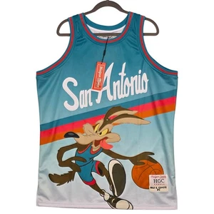 Camiseta deportiva de baloncesto Headgear Classics para hombre 2XL San Antonio Wile E. Coyote #2 nueva - Imagen 1 de 5