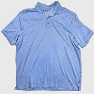 Tommy Bahama Performance Ocean Blue 1/4 Button Short Sleeve Polo Men's Size XL - Picture 1 of 4