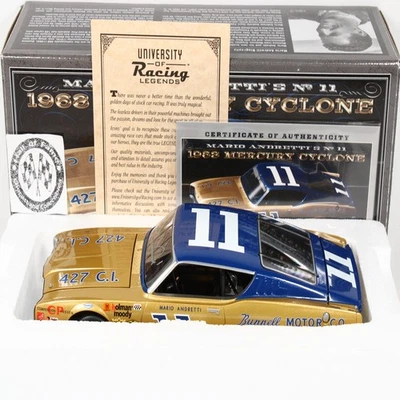 MARIO ANDRETTI 1968 AUTOGRAPHED UNIVERSITY OF RACING #11 MERCURY CYCLONE XRARE!! - Image 1 of 4