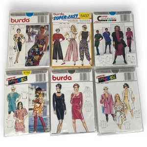 Lot of 6 Vintage Burda Sewing Patterns - Sizes 8, 10, 12, 14, 16, 18 - Picture 1 of 1